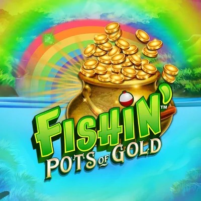 Fishin Pots Of Gold slot logo by Gameburger Studios at VipLuck Casino
