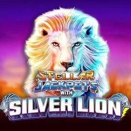 Stellar Jackpots with Silver Lion slot logo by Lightning Box Game at VipLuck Casino